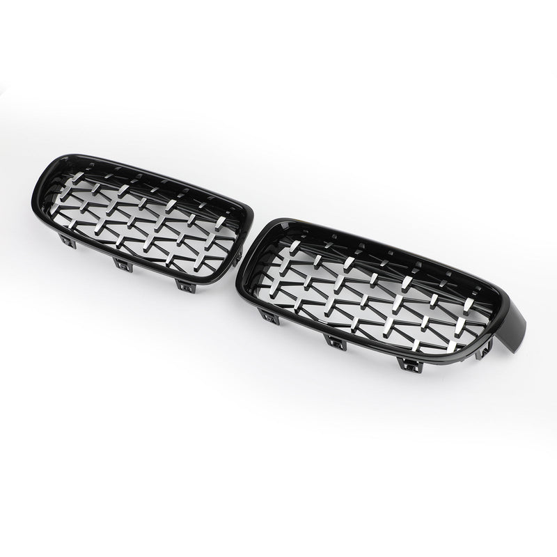 Grilles Calandre Diamantées BMW F30 Gloss Black 2012-2016 - vue arrière 4 - Becquet Voiture