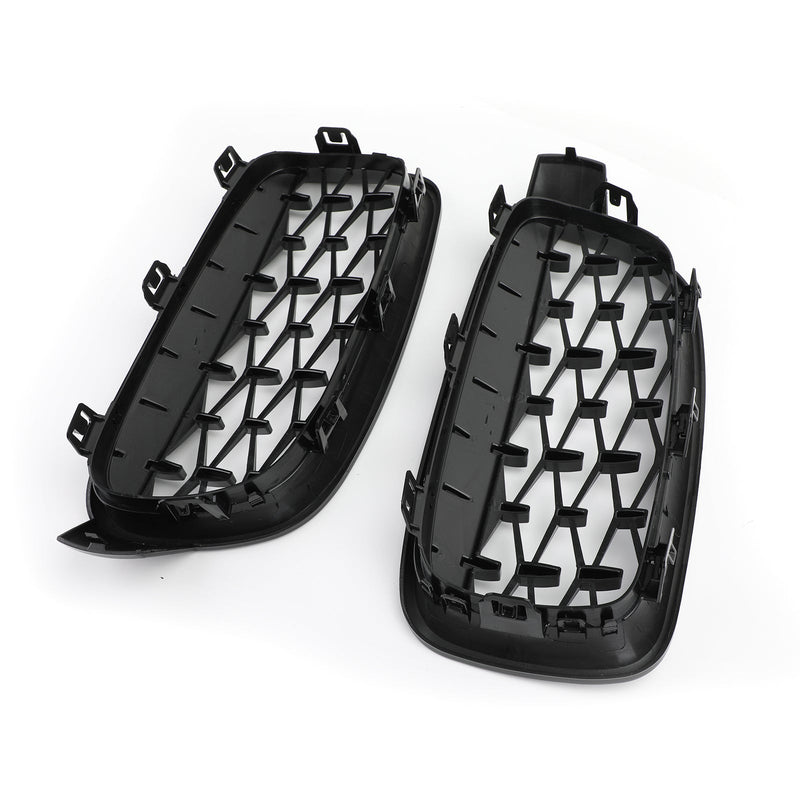 Grilles Calandre Diamantées BMW F30 Gloss Black 2012-2016 - vue de dessus 3 - Becquet Voiture