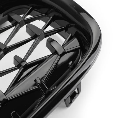 Grilles Calandre Diamantées BMW F30 Gloss Black 2012-2016 - vue de dessus - Becquet Voiture