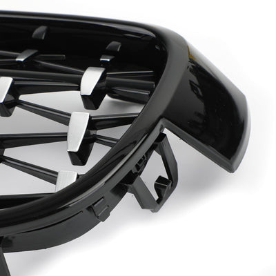 Grilles Calandre Diamantées BMW F30 Gloss Black 2012-2016 - vue de face 4 - Becquet Voiture