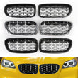 Grilles Calandre Diamantées BMW F30 Gloss Black 2012-2016