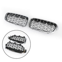 Grilles Calandre Diamantées BMW F30 Gloss Black 2012-2016 - vue de profil 2 - Becquet Voiture