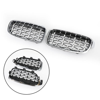 Grilles Calandre Diamantées BMW F30 Gloss Black 2012-2016 - vue de profil 2 - Becquet Voiture