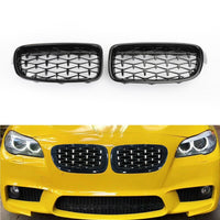 Grilles Calandre Diamantées BMW F30 Gloss Black 2012-2016 - vue de profil - Becquet Voiture