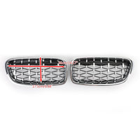 Grilles Calandre Diamantées BMW F30 Gloss Black 2012-2016 - vue de trois-quarts 2 - Becquet Voiture