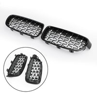 Grilles Calandre Diamantées BMW F30 Gloss Black 2012-2016 - vue de trois-quarts 3 - Becquet Voiture