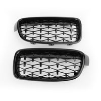 Grilles Calandre Diamantées BMW F30 Gloss Black 2012-2016 - vue de trois-quarts - Becquet Voiture
