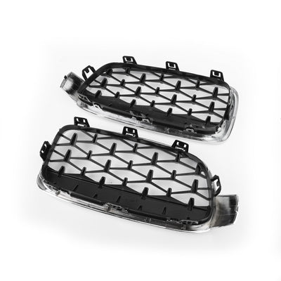 Grilles Calandre Diamantées BMW F30 Gloss Black 2012-2016 - vue rapprochée 2 - Becquet Voiture