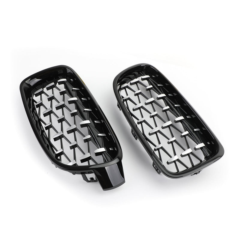 Grilles Calandre Diamantées BMW F30 Gloss Black 2012-2016 - vue rapprochée 3 - Becquet Voiture