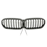 Grilles calandre LED noir brillant BMW Série 5 G30 LCI simple double lame - vue de face - Becquet Voiture