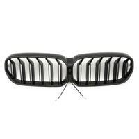 Grilles calandre LED noir brillant BMW Série 5 G30 LCI simple double lame - vue rapprochée - Becquet Voiture