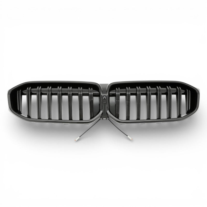 Grilles calandre LED noires BMW Série 3 G20 simple double lame 2018-2025 - détail du montage - Becquet Voiture