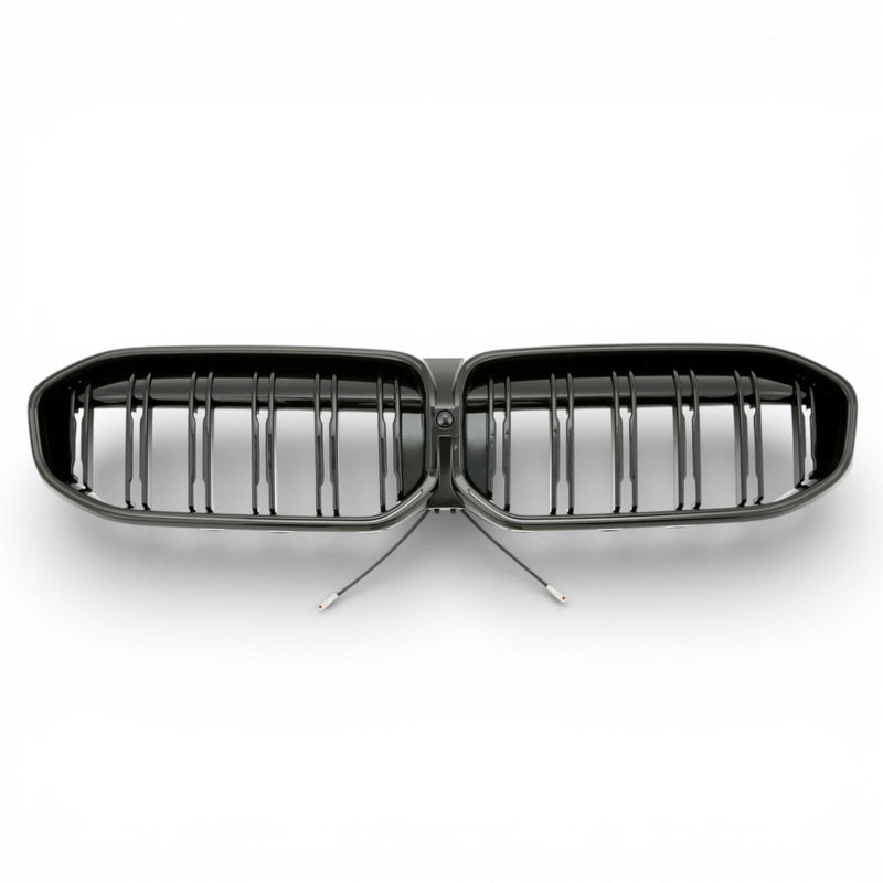 Grilles calandre LED noires BMW Série 3 G20 simple double lame 2018-2025 - vue rapprochée - Becquet Voiture