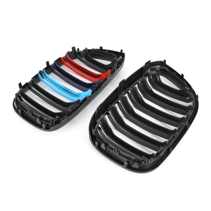 Grilles Calandre M-Color Noir Brillant BMW X3 X4 G01 G02 - en situation - Becquet Voiture