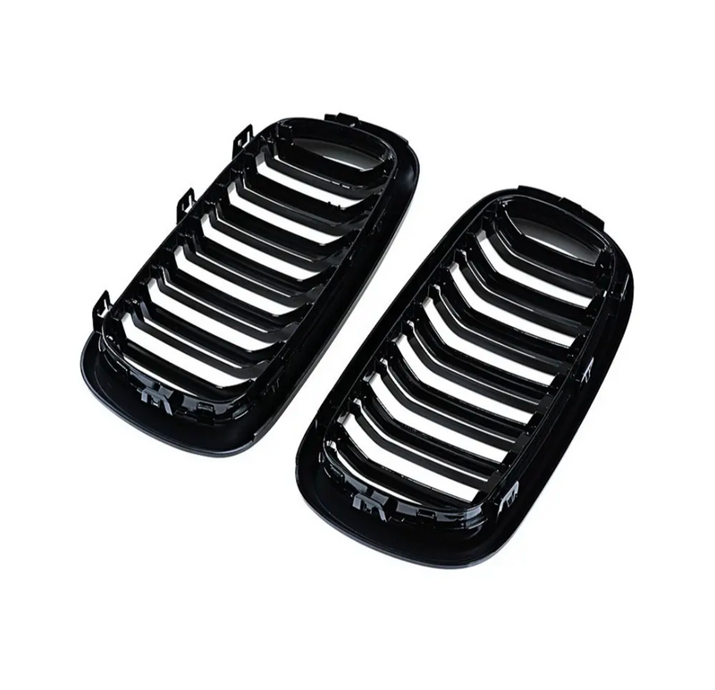Grilles Calandre Noir Brillant Type X6M BMW X6 F16 - détail du montage - Becquet Voiture