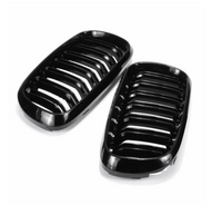 Grilles Calandre Noir Brillant Type X6M BMW X6 F16 - vue de trois-quarts - Becquet Voiture