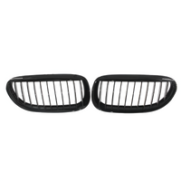 Grilles Calandre Noires Brillantes BMW Série 6 E63 E64 2003-2010 - vue de profil 2 - Becquet Voiture