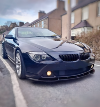 Grilles Calandre Noires Brillantes BMW Série 6 E63 E64 2003-2010 - vue de profil - Becquet Voiture