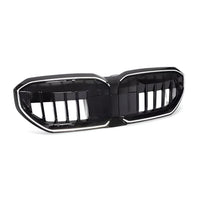 Grilles Calandre Noires LED BMW Série 5 i5 G60 M5 G90 - vue de profil - Becquet Voiture
