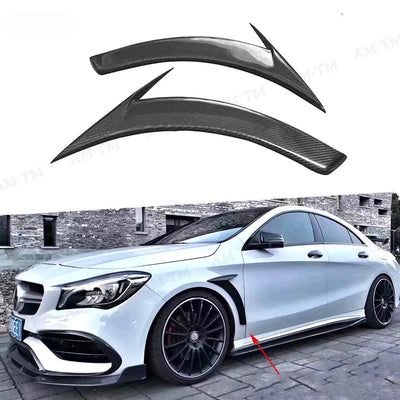 Grilles d'Aération Carbone Mercedes CLA W117 2013-2019 - vue de face - Becquet Voiture