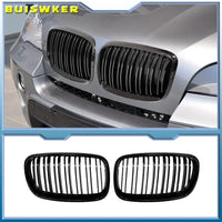 Grilles de Calandre BMW X5 X6 E70 E71 2008-2014 - vue de face - Becquet Voiture