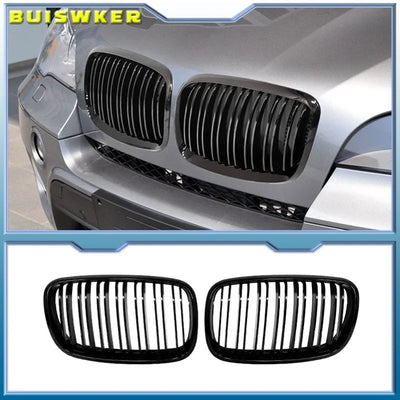 Grilles de Calandre BMW X5 X6 E70 E71 2008-2014 - vue de face - Becquet Voiture