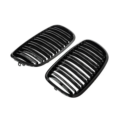 Grilles de Calandre BMW X5 X6 E70 E71 2008-2014 - vue de trois-quarts - Becquet Voiture