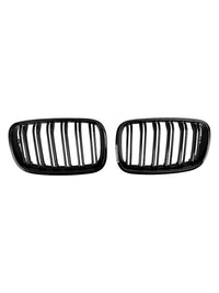 Grilles de Calandre Noir Brillant BMW X5 E70 2007-2013 - installé sur véhicule 2 - Becquet Voiture
