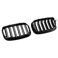 Grilles de Calandre Noir Brillant BMW X5 E70 2007-2013 - vue de face 2 - Becquet Voiture