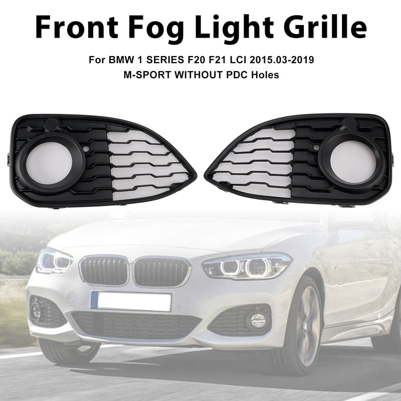 Grilles de Protection Antibrouillard BMW Série 1 F20 F21 M-Sport 2015-2019 - installé sur véhicule - Becquet Voiture