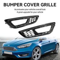 Grilles Pare-Choc Antibrouillard Noir Ford Focus 2015-2018 - vue de trois-quarts - Becquet Voiture