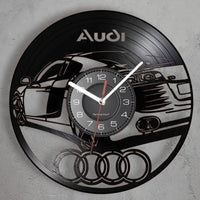 Audi R8 Design Metal Wall Clock - fitted on vehicle - Becquet Voiture