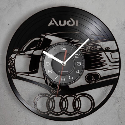 Horloge Murale Design Audi R8 Métal - installé sur véhicule - Becquet Voiture