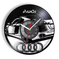 Audi R8 Design Metal Wall Clock - front view - Becquet Voiture