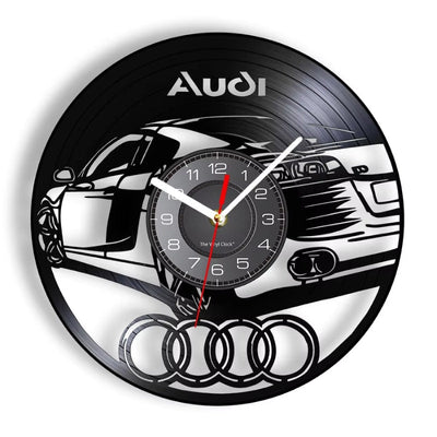 Horloge Murale Design Audi R8 Métal - vue de face - Becquet Voiture