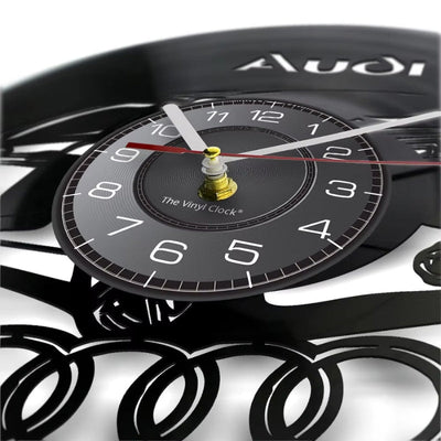 Horloge Murale Design Audi R8 Métal - vue de profil - Becquet Voiture