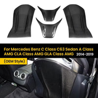 Housse de Dossier de Siege Carbone Mercedes Classe C C63 AMG 2014-2019 - détail du montage - Becquet Voiture