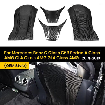 Housse de Dossier de Siege Carbone Mercedes Classe C C63 AMG 2014-2019 - détail du montage - Becquet Voiture