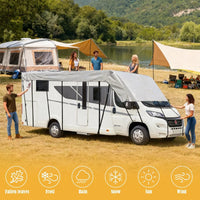 Housse de Protection Camping-Car Anti-UV Coupe-Vent - vue de trois-quarts - Becquet Voiture