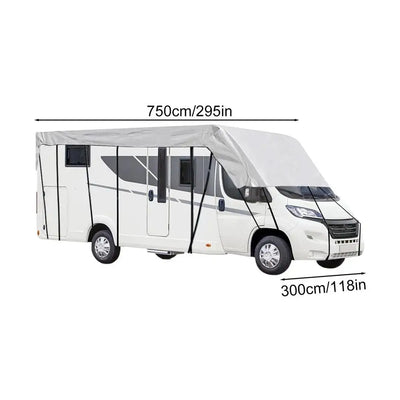 Housse de Protection Camping-Car Anti-UV Coupe-Vent - vue rapprochée - Becquet Voiture