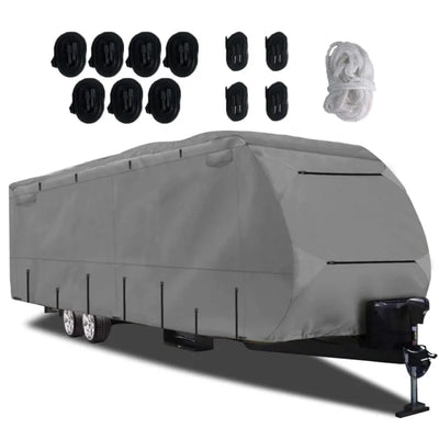 Housse de Protection Caravane en Tissu Non Tissé 571 x 260 cm - vue de profil - Becquet Voiture