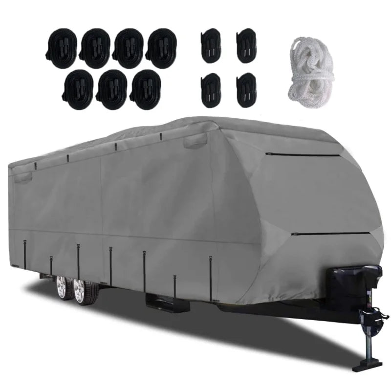 Housse de Protection Caravane en Tissu Non Tissé 571 x 260 cm - vue de profil - Becquet Voiture