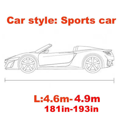 Housse de Protection Voiture Extensible Universelle - vue de dessus - Becquet Voiture