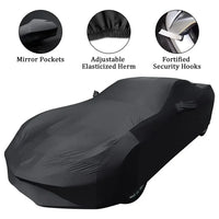 Housse de Protection Voiture Intérieure Tissu Élastique - vue arrière - Becquet Voiture
