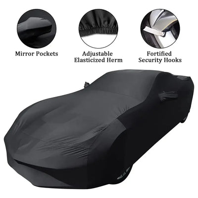 Housse de Protection Voiture Intérieure Tissu Élastique - vue arrière - Becquet Voiture