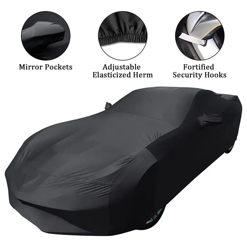 Housse de Protection Voiture Intérieure Tissu Élastique - vue arrière - Becquet Voiture