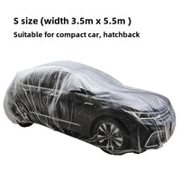 Housse de Protection Voiture Jetable Transparente Universelle - détail du montage - Becquet Voiture