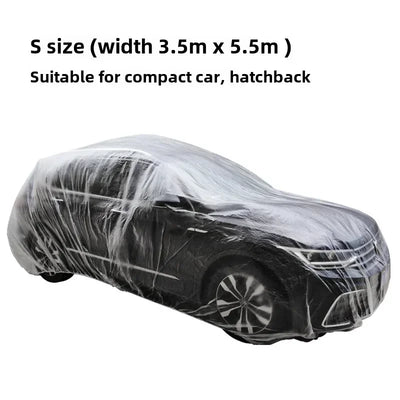 Housse de Protection Voiture Jetable Transparente Universelle - détail du montage - Becquet Voiture