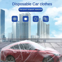 Housse de Protection Voiture Jetable Transparente Universelle - vue de profil - Becquet Voiture