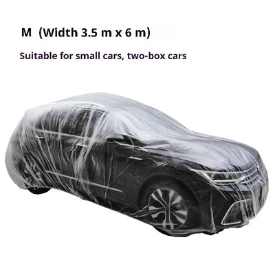 Housse de Protection Voiture Transparente Imperméable Universelle - en situation - Becquet Voiture